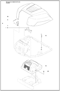 Cover (Part 1) Diagram and Parts List for R175 2008-05 Husqvarna Lawn Tractor