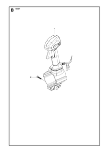 Handle And Controls Diagram and Parts List for 130BT  Husqvarna Leaf Blower / Vacuum
