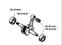 Part Location Diagram of 506182303 Husqvarna CRANKSHAFT COMPLETE
