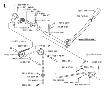 Controls 2 Diagram and Parts List for R13R (953533901)(2006-01) Husqvarna Lawn Tractor