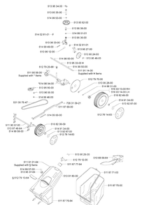 Wheels And Tires 8 Diagram and Parts List for 49 ROYAL Husqvarna Lawn Mower