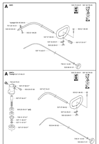 Shaft And Handle 2 Diagram and Parts List for 326LX 20023100001-20041000000 Husqvarna Edger