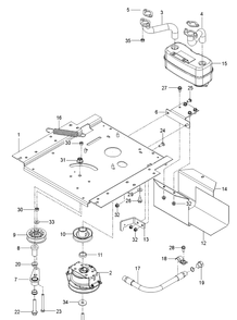Engine Mounting, Guards And Muffler Diagram and Parts List for Z248F (96795390200)(2018-09) Husqvarna Lawn Mower