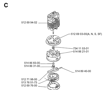 Part Location Diagram of 512719800 Husqvarna 