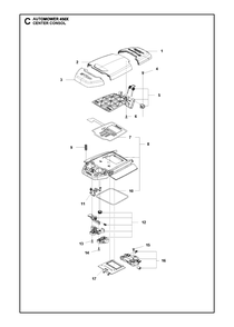 Center Consol Diagram and Parts List for 450X 2016-02 Husqvarna Lawn Mower