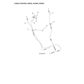 Cable Control Drive, Auger, Speed Diagram and Parts List for 970528602  Husqvarna Snow Blower