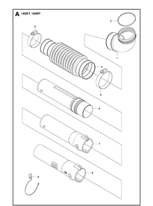 Tube Diagram and Parts List for 180BT 20084000001-Current Husqvarna Leaf Blower / Vacuum