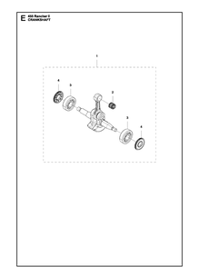 Crankshaft Diagram and Parts List for 455 (Rancher II)(2012-06) Husqvarna Chainsaw