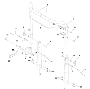 Handle Assembly Diagram and Parts List for DT22BNR (968999367)(2005-11) Husqvarna Seeder