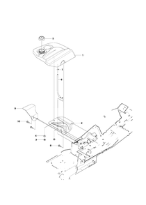 Fuel System Diagram and Parts List for R18AWD (966414101)(2010-07) Husqvarna Lawn Tractor