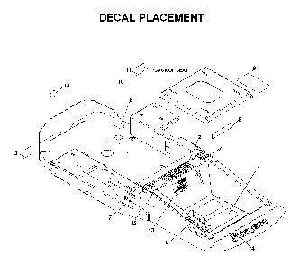 Decals Diagram and Parts List for CZ4818BIA (968999276)(2004-09) Husqvarna Lawn Tractor