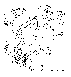 Drive Diagram and Parts List for TS354X-96043029500  Husqvarna Lawn Tractor