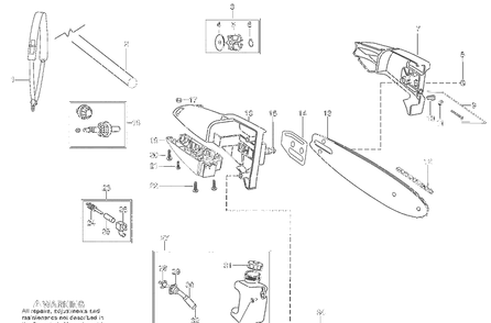 Attachments Diagram and Parts List for LDX  Husqvarna Trimmer