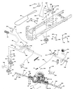 Drive Diagram and Parts List for YTH22V46 (96045004101)(2013-10) Husqvarna Lawn Tractor