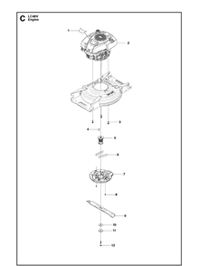Engine Diagram and Parts List for LC48V (966975303)(2013-02) Husqvarna Lawn Mower