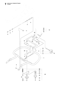 Frame Diagram and Parts List for R175AWD (965105001)(2007-01) Husqvarna Lawn Tractor