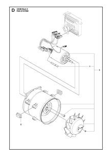 Fan Diagram and Parts List for 320IB Mark II Husqvarna Leaf Blower / Vacuum