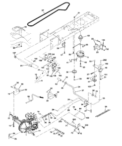 Drive Diagram and Parts List for YTH1542XP (954567253-F)(2002-02) Husqvarna Lawn Tractor