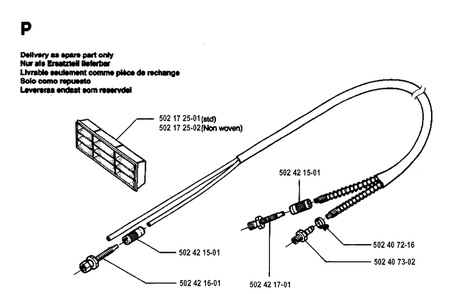 Accessories Diagram and Parts List for 250PS 19940600001-19960500000 Husqvarna Pole Saw