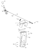 Control Panel Discharge Chute Diagram and Parts List for 1650EXL 96193008700 - 2012-07 Husqvarna Snow Blower