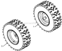 Wheels Tires Diagram and Parts List for 1650EXL 96193008700 - 2012-07 Husqvarna Snow Blower