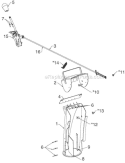 Control Panel Discharge Chute Diagram and Parts List for 1650EXL 96193008701 - 2012-08 Husqvarna Snow Blower