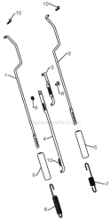 Handle Diagram and Parts List for 1650EXL 96193008701 - 2012-08 Husqvarna Snow Blower