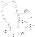 Handle Diagram and Parts List for 1650EXL 96193008701 - 2012-08 Husqvarna Snow Blower