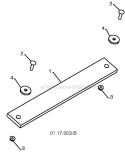 Auger Housing Impeller Diagram and Parts List for 1650EXL 96193008701 - 2012-08 Husqvarna Snow Blower
