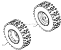 Wheels Tires Diagram and Parts List for 1650EXL 96193008702 - 2012-08 Husqvarna Snow Blower