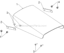 Control Panel Discharge Chute Diagram and Parts List for 16527EXLT 96193008500 - 2011-08 Husqvarna Snow Blower