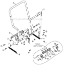 Handle Diagram and Parts List for 16527EXLT 96193008500 - 2011-08 Husqvarna Snow Blower