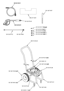 Repair Parts Diagram and Parts List for 5525PW (966872001)(2008-02) Husqvarna Pressure Washer