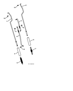 Handle 5 Diagram and Parts List for 15530SBLS 2009-08 Husqvarna Snow Blower