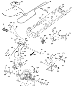 Drive Diagram and Parts List for LTH18538 (917289600)(2010-05) Husqvarna Lawn Mower