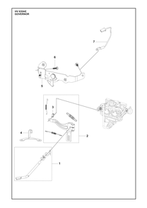 Governor Diagram and Parts List for HV635AE  Husqvarna Engine