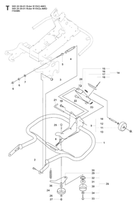Frame Diagram and Parts List for R15-V2AWD (965200901)(2008-01) Husqvarna Lawn Tractor