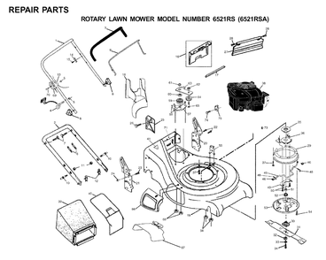 Repair Parts 2 Diagram and Parts List for 6521RS (954222732-A)(2001-01) Husqvarna Lawn Mower
