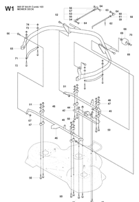 103cm Cutting Deck 2 Diagram and Parts List for RIDER15V2AWD (965200901)(2008-01) Husqvarna Lawn Mower