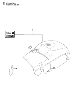 Cylinder Cover Diagram and Parts List for 570AUTOTUNE 2013-03 Husqvarna Chainsaw