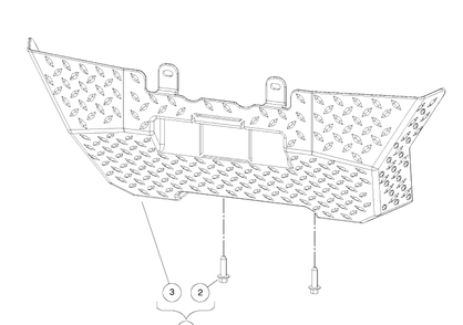 Plastic Skid Plate Diagram and Parts List for HUV4421GXP 2009 Husqvarna Lawn Tractor