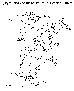 Drive Diagram and Parts List for YTH200TWIN (96041006400)(2007-10) Husqvarna Lawn Tractor