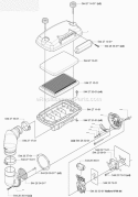 Carburetor  Air Filter Diagram and Parts List for 170BF 2006-03 Husqvarna Leaf Blower / Vacuum
