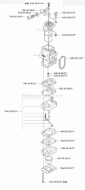 Carburetor Details Diagram and Parts List for 170BF 2006-03 Husqvarna Leaf Blower / Vacuum