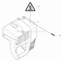 Cylinder Cover Diagram and Parts List for 170BF 2008-10 Husqvarna Leaf Blower / Vacuum