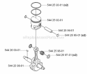 Piston  Crankshaft Diagram and Parts List for 170BT 2006-03 Husqvarna Leaf Blower / Vacuum