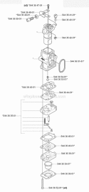 Carburetor Details Diagram and Parts List for 170BT 2006-03 Husqvarna Leaf Blower / Vacuum