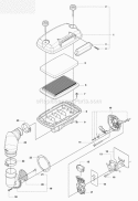 Carburetor  Air Filter Diagram and Parts List for 170BT 2008-10 Husqvarna Leaf Blower / Vacuum