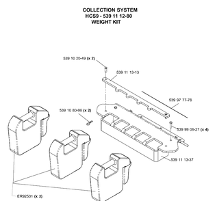 Part Location Diagram of ER92531 Husqvarna CAST COUNTERWEIGHT