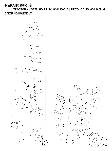 Steering Diagram and Parts List for LT120 (954140002A)(1997-01) Husqvarna Lawn Tractor
